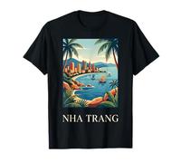 Gráfico de Viajes a la Playa Tropical de Nha Trang, Vietnam Camiseta