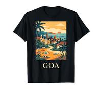 Gráfico de Viajes costeros a la Playa Tropical de Goa, India Camiseta