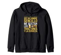 Gráfico de Vida Sencilla para Amantes de Cerveza y Tractores Sudadera con Capucha