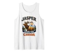 Gráfico de Vida Silvestre Jasper Canada Elk Mountain Camiseta sin Mangas