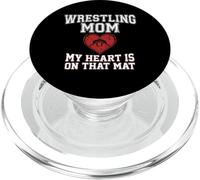 Gráfico de Wrestling Mom My Heart Is On That Mat PopSockets PopGrip para MagSafe