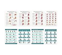 Gráfico De Yoga En Silla, Ilustraciones Fáciles De Seguir, 25,4x20,3 Cm, Póster De Posturas De Yoga Para Ancianos, Gráficos De Pared De Guía De Entrenamiento Sentado, Hogar Versátil, Para Adultos