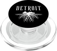 Gráfico del Horizonte de Detroit Michigan - Diseño Desde Cero PopSockets PopGrip para MagSafe