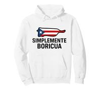 Gráfico del Orgullo Cultural de la Isla de Puerto Rico Simplemente Boricua Sudadera con Capucha