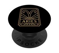 Gráfico del zodiaco Aries Art Deco PopSockets PopGrip Adhesivo