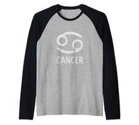 Gráfico del zodiaco de tiza de cáncer Camiseta Manga Raglan