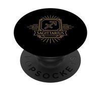 Gráfico del zodiaco Sagitario Art Deco PopSockets PopGrip Adhesivo