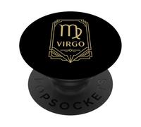 Gráfico del zodiaco Virgo Art Deco PopSockets PopGrip Adhesivo