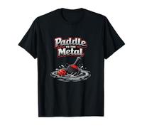 Gráfico Deportivo Retro de Paddle to The Metal Pickleball Camiseta