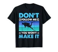 Gráfico Divertido con Cita de Buceo de Scuba Diver Don't Follow Me Camiseta