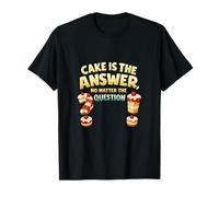 Gráfico Divertido con Cita de repostería de Cake Is The Answer Camiseta