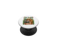 Gráfico Divertido de Animales del zoológico Let's Get Wild Safari PopSockets PopGrip Adhesivo