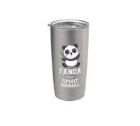 Gráfico divertido de animales Panda is my Spirit para hombres, mujeres y niños Vaso térmico de acero inoxidable de doble pared