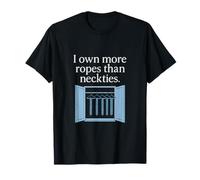 Gráfico divertido de armario con texto en inglés "I Own More Ropes Than Neck Camiseta