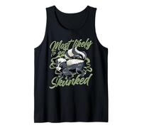 Gráfico divertido de broma animal más probable que se mofete Camiseta sin Mangas