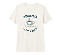 Gráfico Divertido de café y Chupete de Suddenly I Am Mom Camiseta Premium