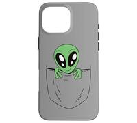 Gráfico Divertido de Ciencia ficción Verde alienígena Carcasa para iPhone 16 Pro MAX