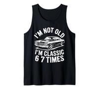 Gráfico Divertido de Coches clásicos para Amantes de los Coches con el Texto «I'm Not Old I'm Classic» Camiseta sin Mangas