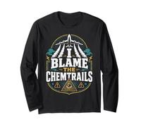 Gráfico Divertido de conspiración gubernamental I Blame The Chemtrails Manga Larga