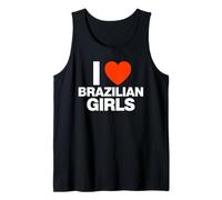 Gráfico Divertido de corazón I Love Brazilian Girls Camiseta sin Mangas