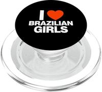 Gráfico Divertido de corazón I Love Brazilian Girls PopSockets PopGrip para MagSafe
