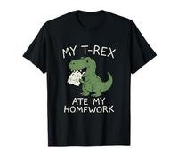 Gráfico Divertido de Dinosaurio My T-Rex Ate My Homework Camiseta