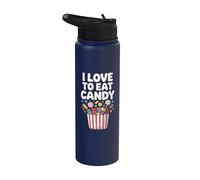 Gráfico divertido de dulces I Love To Eat Stainless Steel Insulated Water Bottle