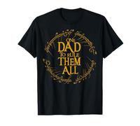Gráfico divertido de fantasía con texto en inglés "One Dad To Rule Them All" Camiseta
