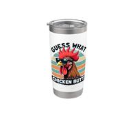 Gráfico divertido de gallo de pollo Vaso térmico de acero inoxidable de doble pared