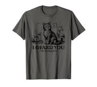Gráfico Divertido de Gato con Texto en inglés I Heard You I'm Ignoring You Camiseta