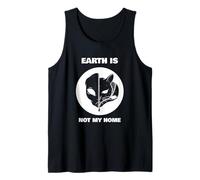 Gráfico Divertido de Gato Extraterrestre Earth Is Not My Home Camiseta sin Mangas