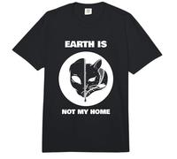 Gráfico Divertido de Gato Extraterrestre Earth Is Not My Home Comfort Colors Adult Heavyweight T-Shirt