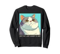 Gráfico Divertido de Gato Gordo Not Fat Just Easier To See Sudadera