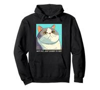 Gráfico Divertido de Gato Gordo Not Fat Just Easier To See Sudadera con Capucha