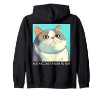 Gráfico Divertido de Gato Gordo Not Fat Just Easier To See Sudadera con Capucha