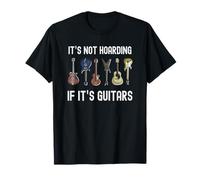 Gráfico divertido de guitarrista It's Not Hoarding If It's Guitars Camiseta