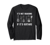 Gráfico divertido de guitarrista It's Not Hoarding If It's Guitars Manga Larga