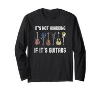 Gráfico divertido de guitarrista It's Not Hoarding If It's Guitars Manga Larga