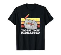 Gráfico Divertido de hámster Too Fat To Be Kidnapped Camiseta