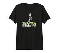 Gráfico Divertido de Huellas Caminando alejarse del Texto Camiseta Premium