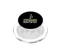 Gráfico Divertido de Huellas Caminando alejarse del Texto PopSockets PopGrip para MagSafe