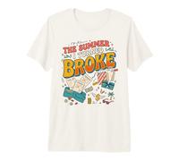 Gráfico Divertido de Humor de Vacaciones The Summer I Turned Broke Camiseta Premium