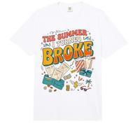Gráfico Divertido de Humor de Vacaciones The Summer I Turned Broke Comfort Colors Adult Heavyweight T-Shirt