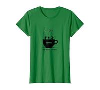 Gráfico Divertido de I Like Coffee and Maybe 3 People Camiseta, Mujer, Verde Kelly, XL