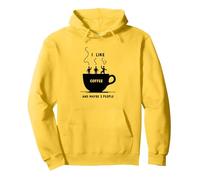 Gráfico Divertido de I Like Coffee and Maybe 3 People Sudadera con Capucha, Unisex para Adultos, Limón, S
