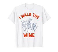Gráfico Divertido de Juego de Palabras con Texto «I Walk The Wine» Camiseta