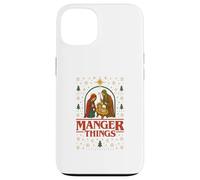 Gráfico divertido de la natividad navideña cristiana de Manger Things Carcasa para iPhone 13