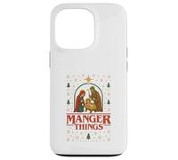 Gráfico divertido de la natividad navideña cristiana de Manger Things Carcasa para iPhone 13 Pro
