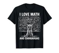 Gráfico Divertido de matemáticas de Perro I Love Math and Chihuahuas Camiseta