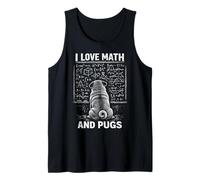 Gráfico Divertido de matemáticas de Perro I Love Math and Pugs Camiseta sin Mangas